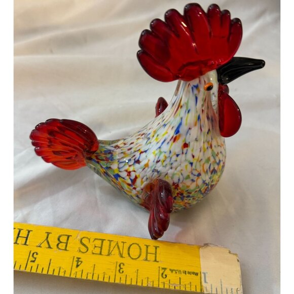6" Glass Rooster Hobby Lobby No chips Hand Blown Art Glass - Picture 7 of 7